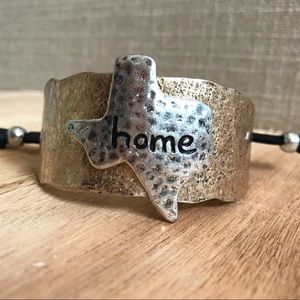 ✨NEW! Texas home metal copper cuff bracelet gold